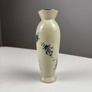VTG Takahashi San Francisco Cream Blue Floral Small Vase French Flower 6.5"